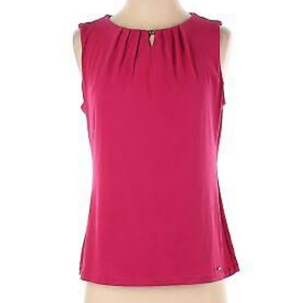 Ivanka Trump Keyhole Tank Top Pink